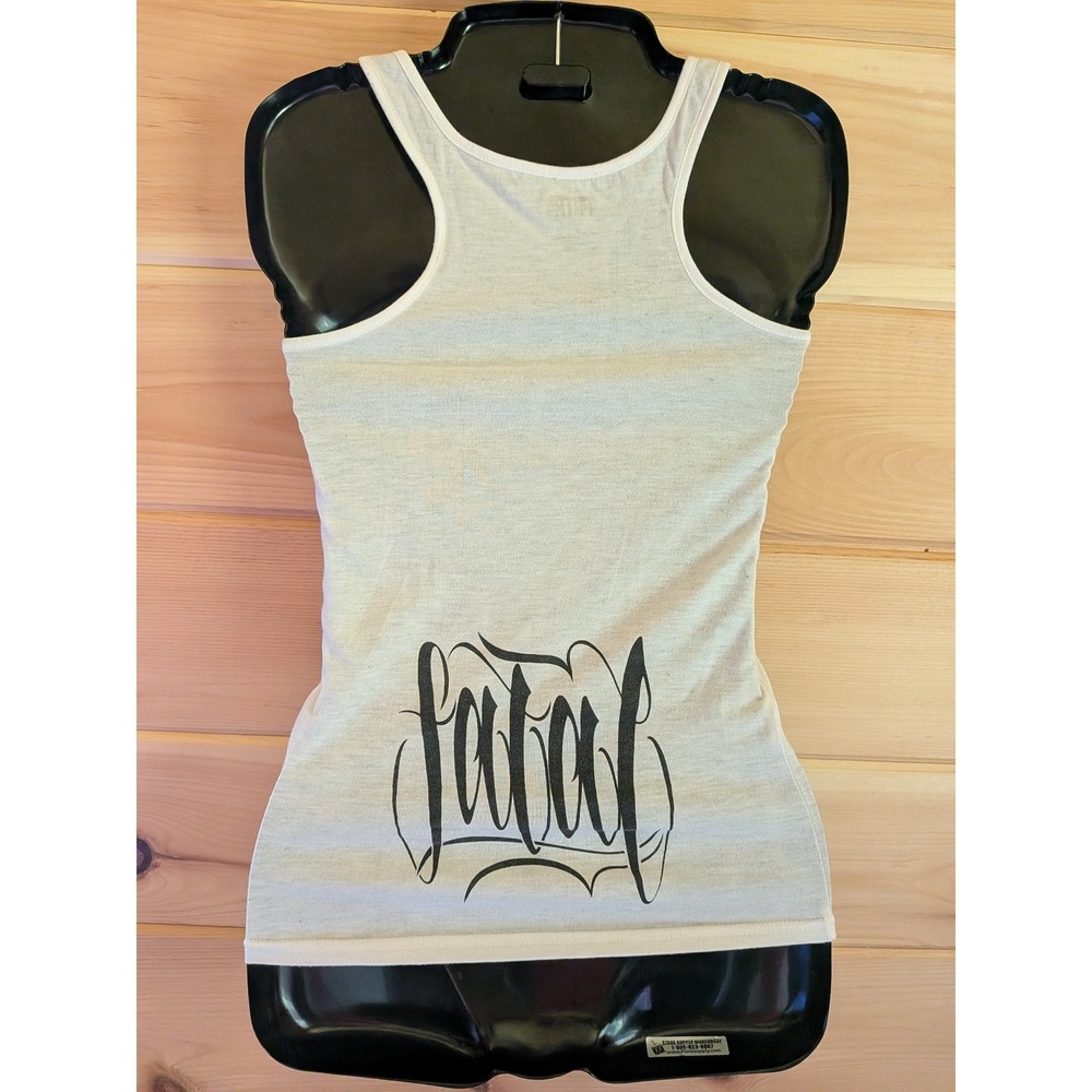Fatal Tank Top Women S Sugar Skull Tattoo Art Rocker Edgy Streetwear Skater - Picture 3 of 7